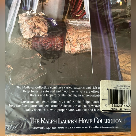 Ralph Lauren Aragon Leopard Print Twin Fitted Sheet - Picture 4 of 4